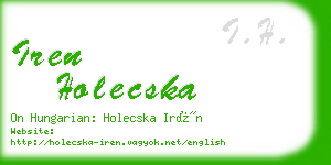 iren holecska business card
